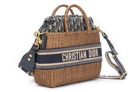 dior bag oblique tote|dior wicker basket bag.